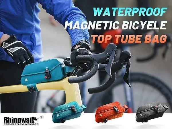 Rhinowalk Magnetic Waterproof Bicycle Tube Bag Quick Release Buckle Rain Essential