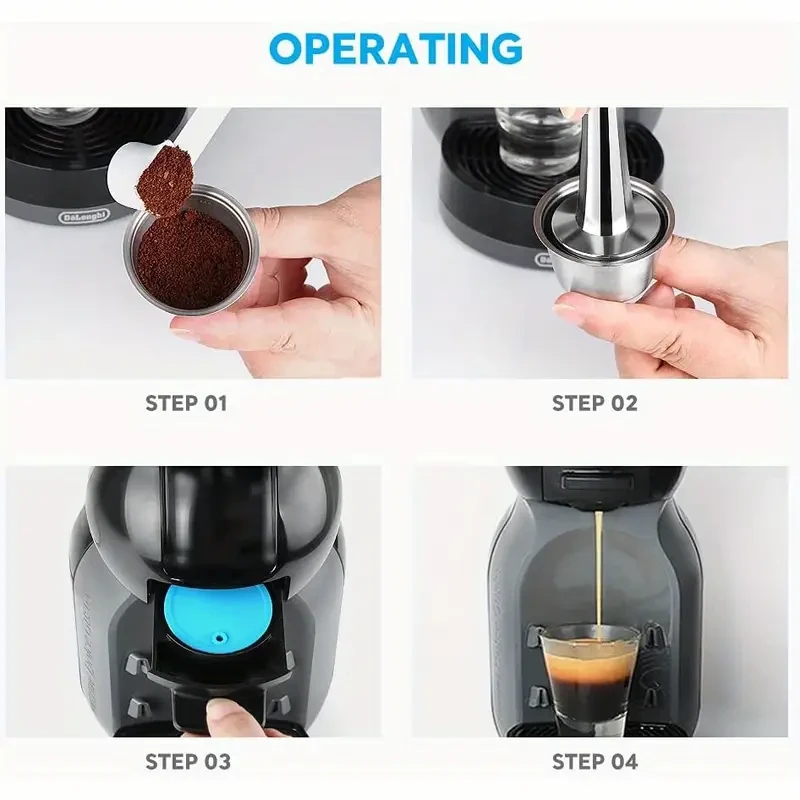 Reusable Capsule Adapter for Dolce Gusto: Compatible with Piccolo Xs/Genio S (1 Adapter)
