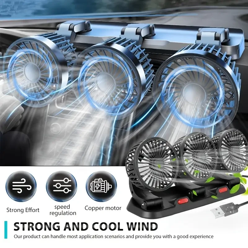 1pc USB Interface Electronic fan, Car Fan, Voltage 5V power 15W