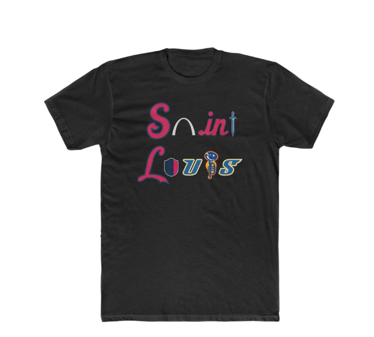 Saint Louis Tee Solid Black Short Sleeve