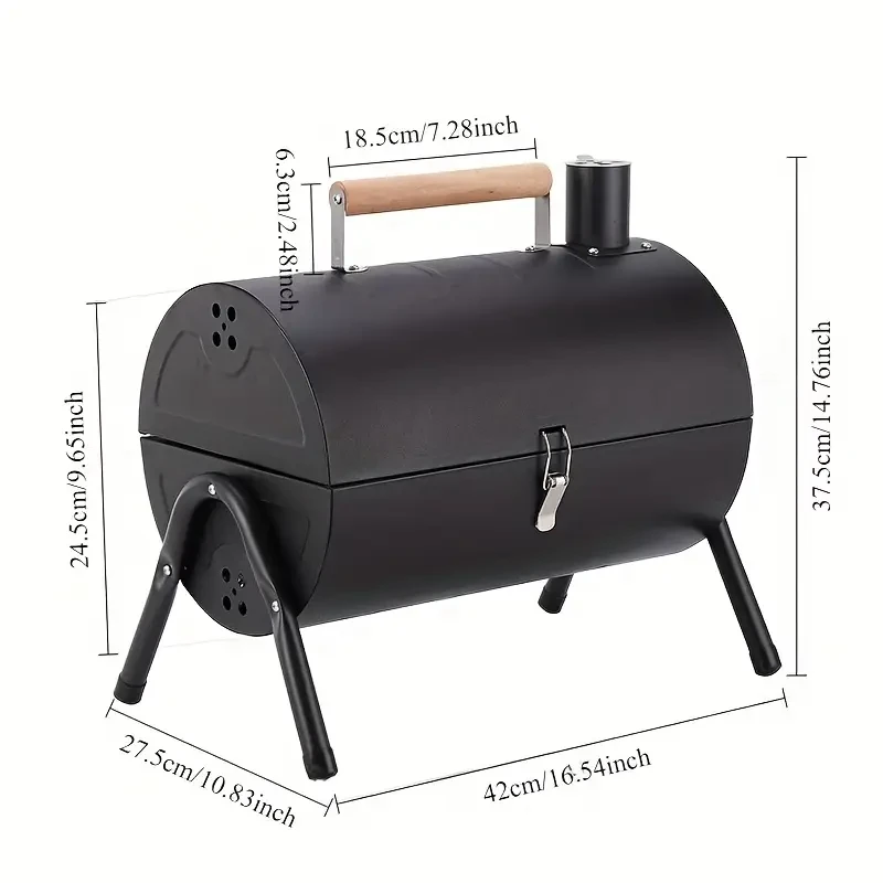6Pcsbarbecue Grill Household Grill Portable Outdoor Camping Non-Smoking Barbecue Grill Barbecue Grill