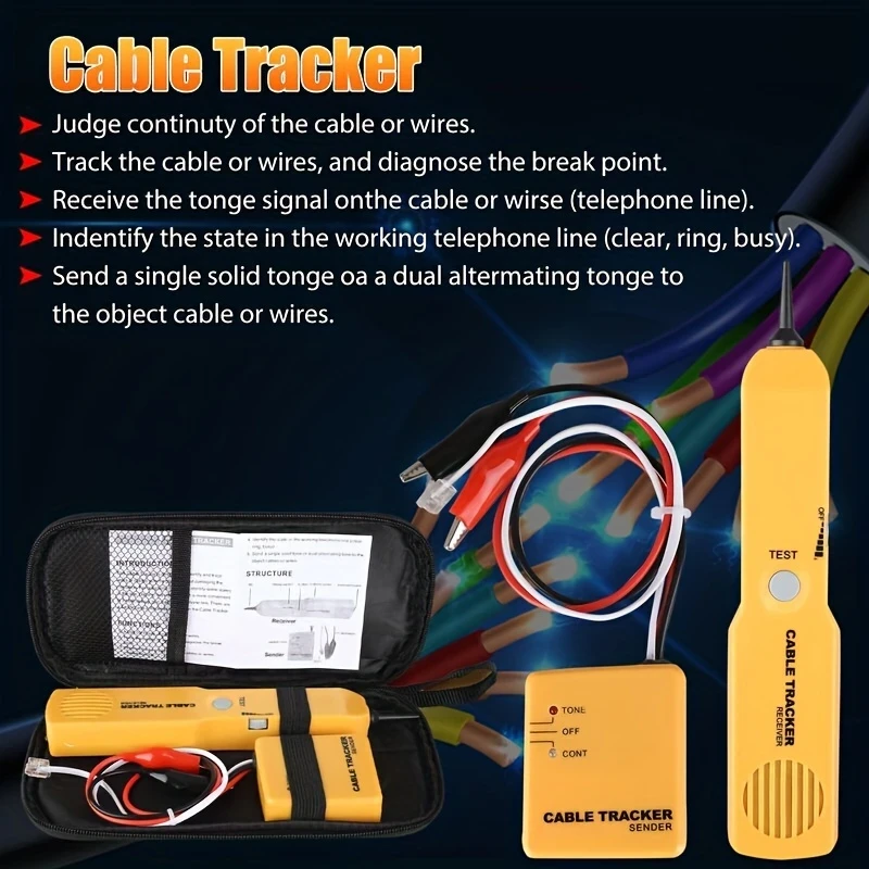 Network RJ11 Line Finder Cable Tracker Tester