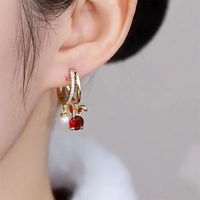 High-grade Pearl Zircon Earrings