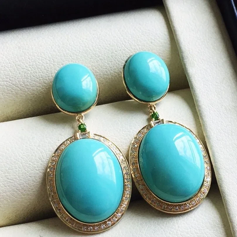 Imitation Turquoise Earrings Fashionable And Elegant