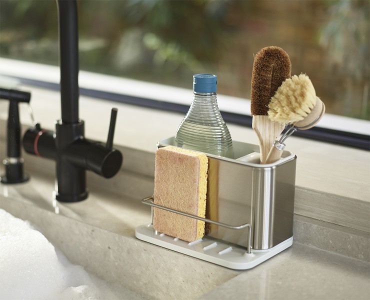 Surface Sink Tidy Stainless Steel - Stone - Joseph Joseph