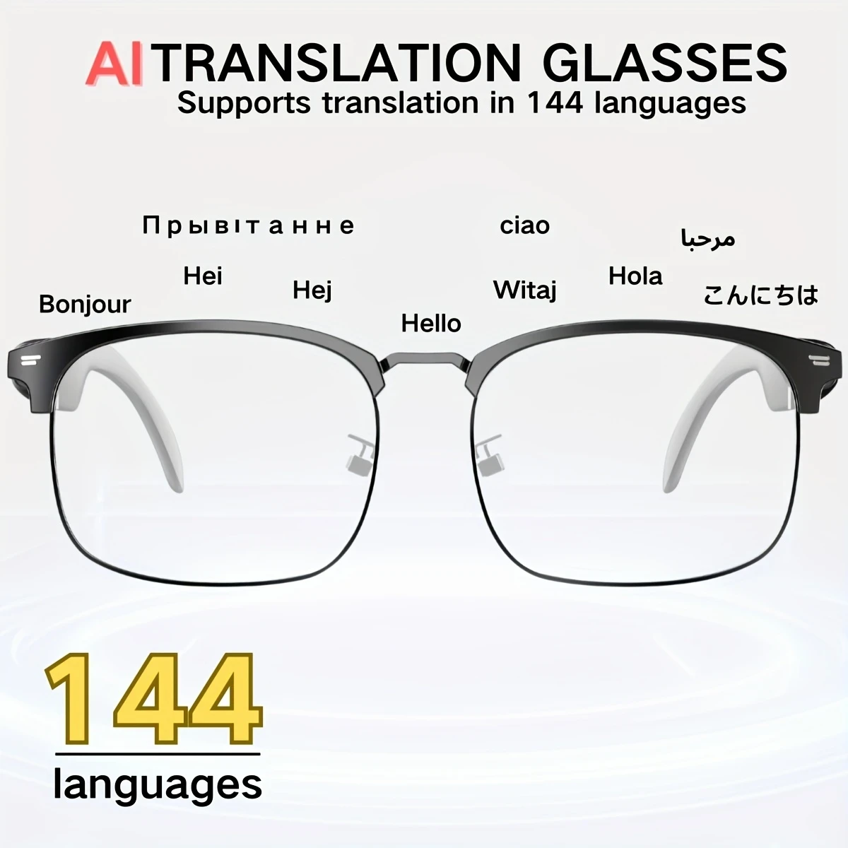 Wireless Smart -Translation Glasses with 144 Language Translations