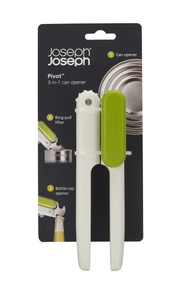 Pivot 3-in-1 Can Opener - White/Green  - Joseph Joseph