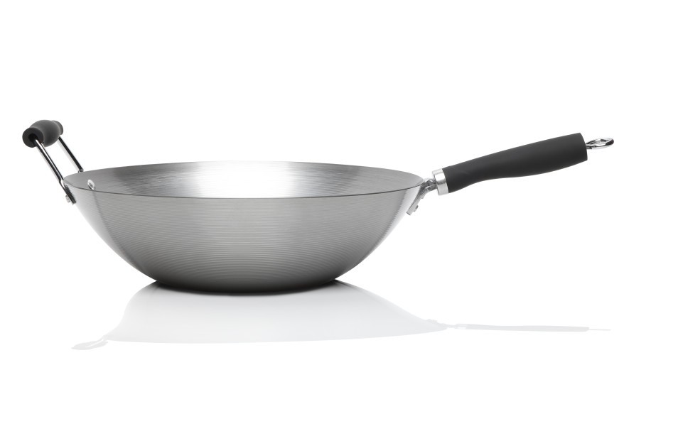 Classic Carbon Steel Wok Black 35cm  - Stanley Rogers