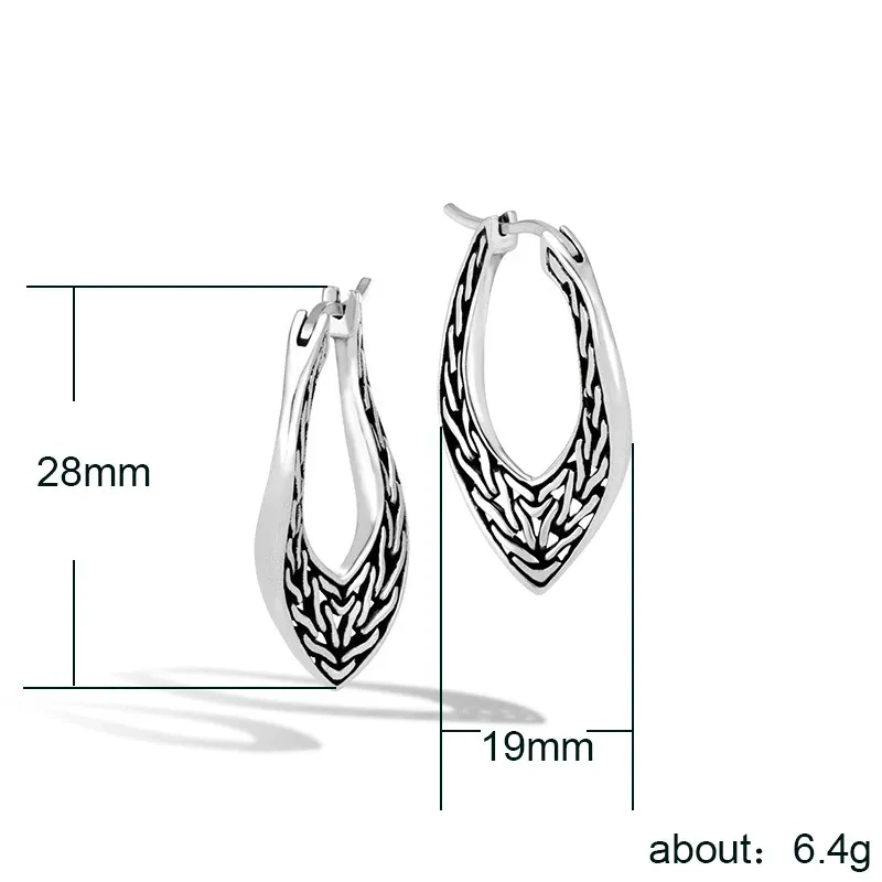 Retro Women's Earrings Hollow Lines