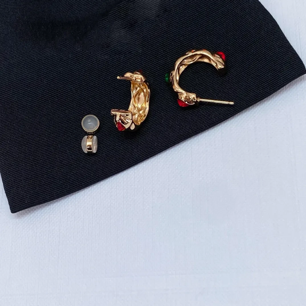 Three Diamond Flowing Color Earrings Female Niche