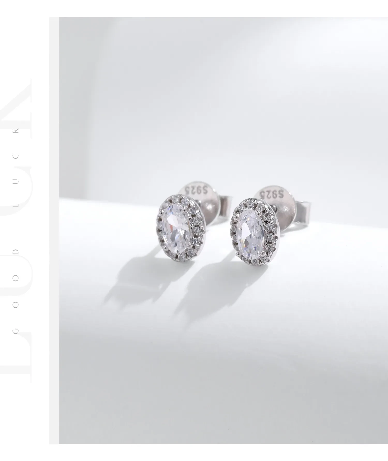 S925 Silver Super Shiny Geometric Full Diamond Earrings