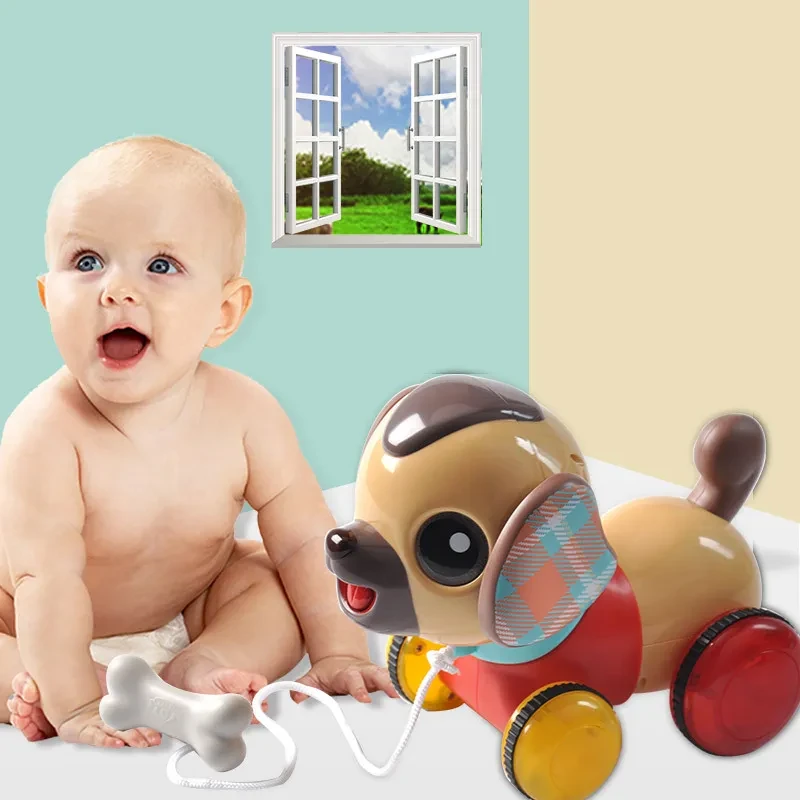 Pull dog inertia electric toy