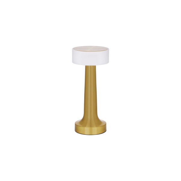 Ambience Aura Cordless LED Table Lamp Brushed Brass - Tablekraft