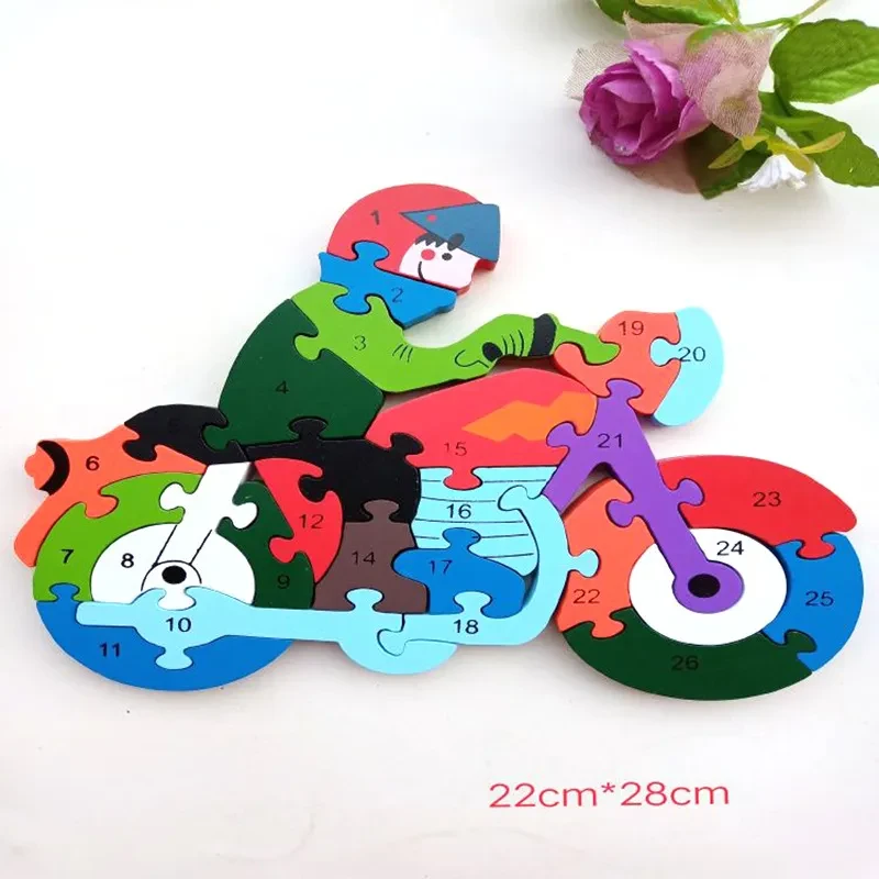 Motorcycle three-dimensional puzzle toy