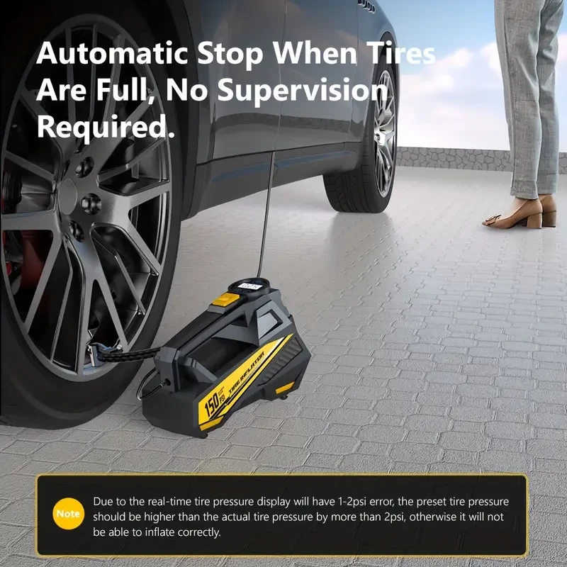 Carsun Digital Tire Inflator Portable Car Air Compressor Pump Air