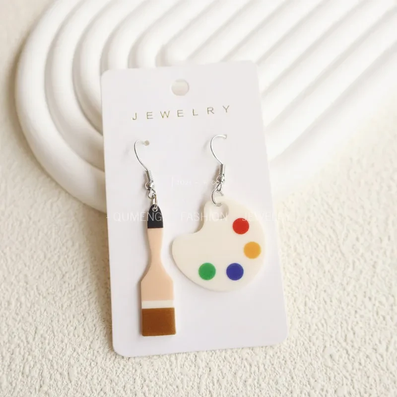 Acrylic Teacher's Day Brush Palette Earrings