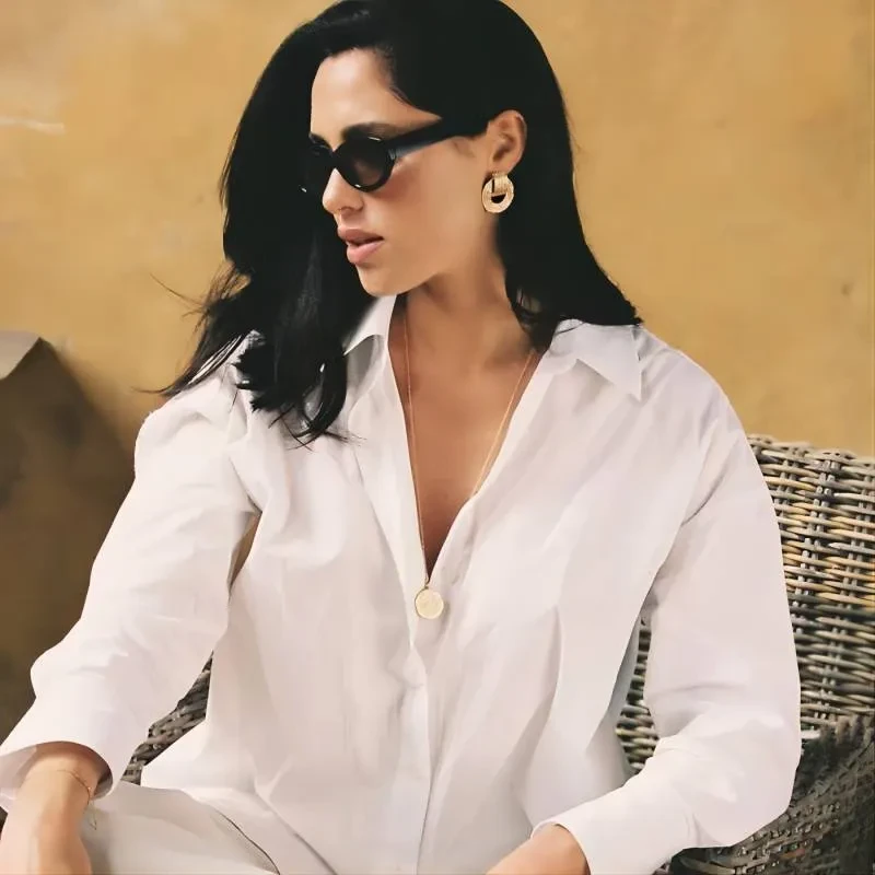 Hammered Compass Titanium Steel Earrings Exaggerated