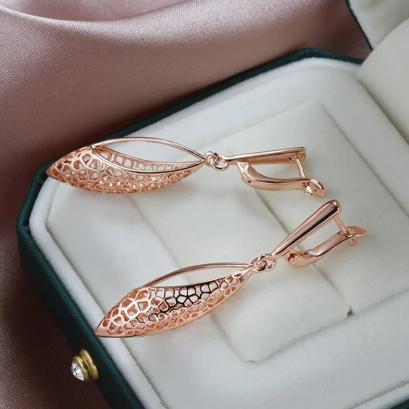 Earrings Electroplated Real Gold Hollow Retro Popular