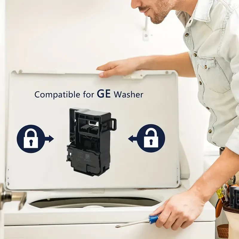 WH01X27954 Washer Lid Lock Switch Compatible With GE Washer Lid Lock Switch And Hotpoint Top Load Washer Lid Lock Replace 290D1580P004 290D1580P001 290D1580P002 EG-380843M WH01X26114 WH01X24114