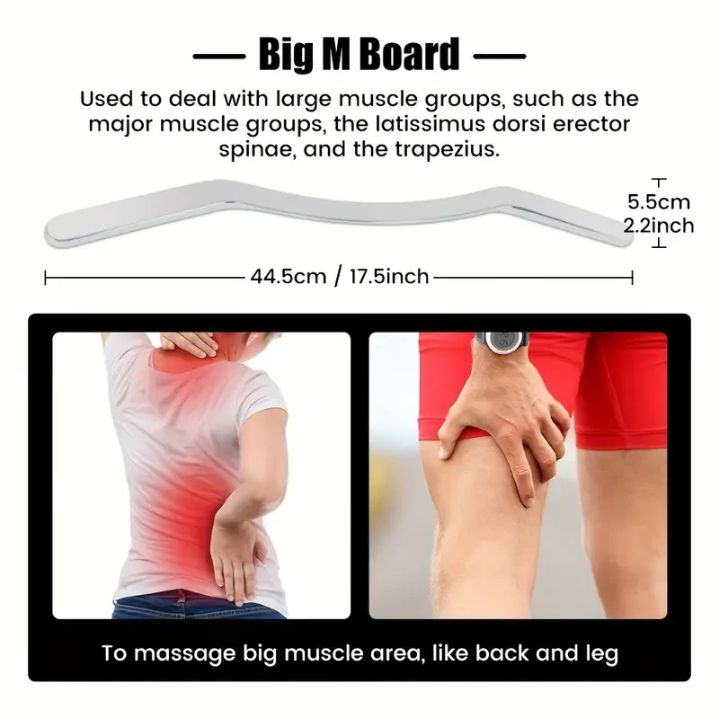 SALORIE 5pcs Stainless Steel Gua Sha Massage Set