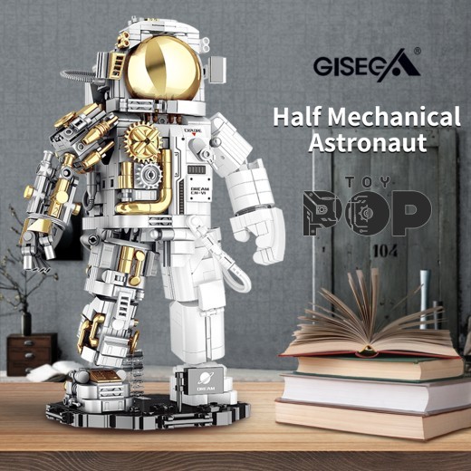 Small Particle Children's Building Blocks Toys Semi-mechanical Astronaut Educational Assembly Creative Ornament Model Gift STEM Educational Toys