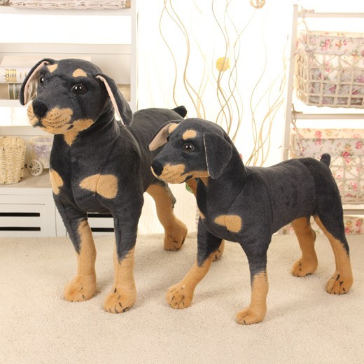 Black Dog Simulation Doll Plush Toys