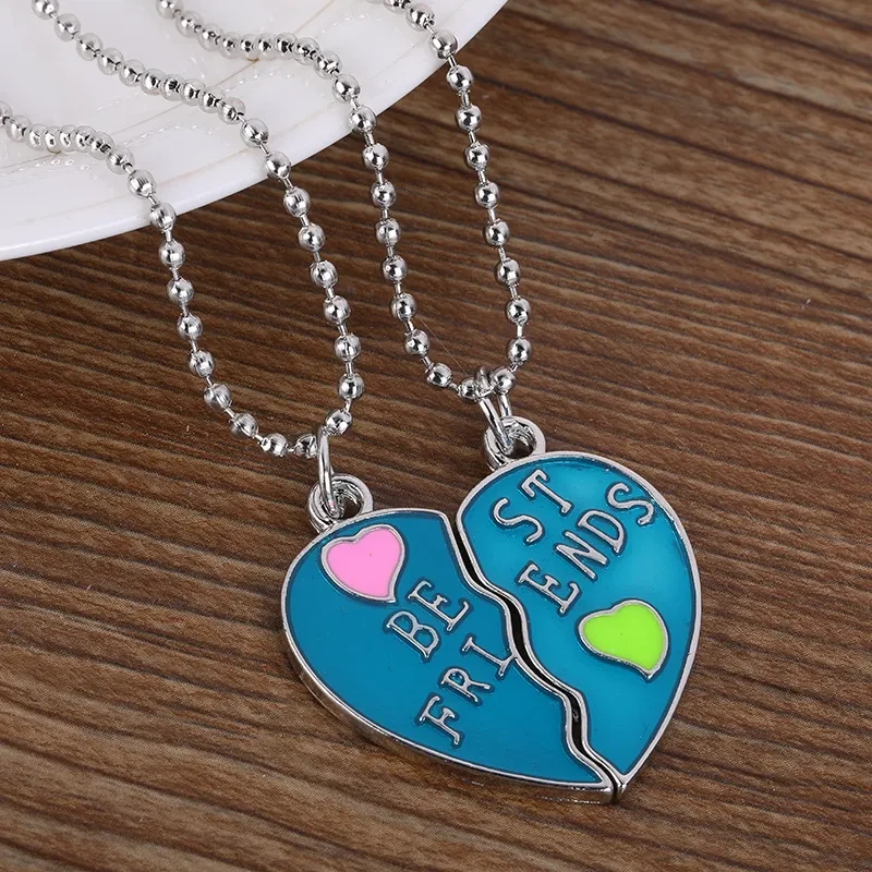New Best Friends Necklace Spliced Pendant