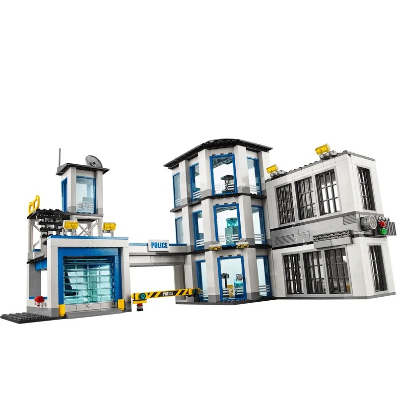 City Police Station Guard Building Blocks 60141  Helicopter, Car, SWAT Prison, Figures, Bricks Educational