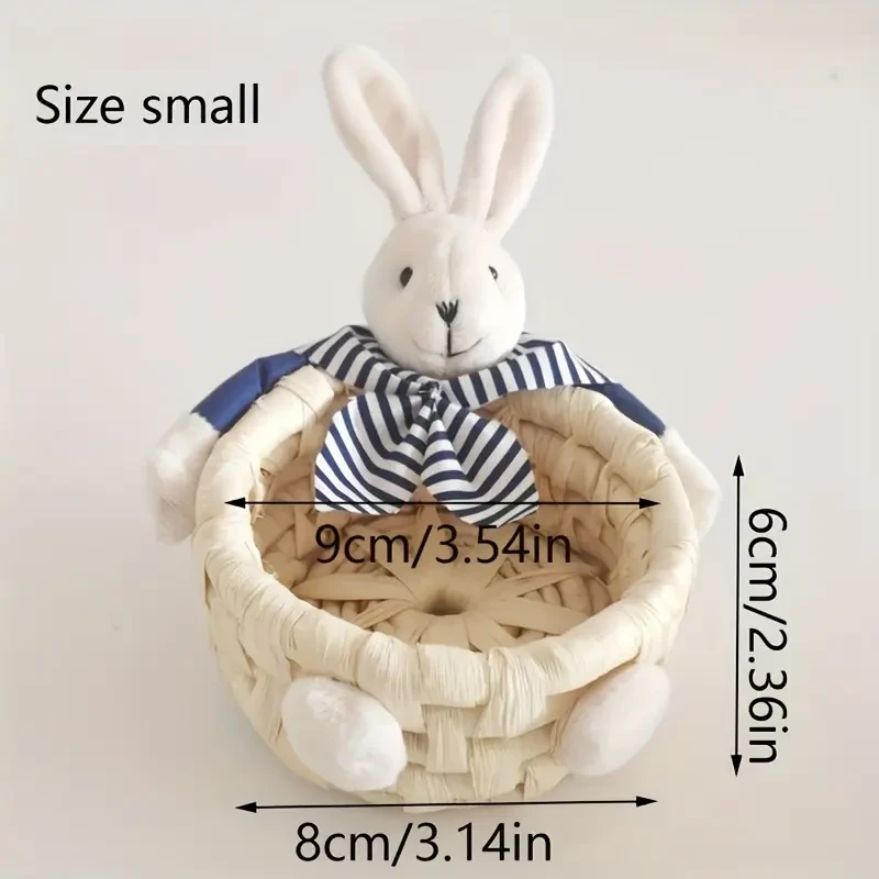 Easter Bunny rattan storage basket set