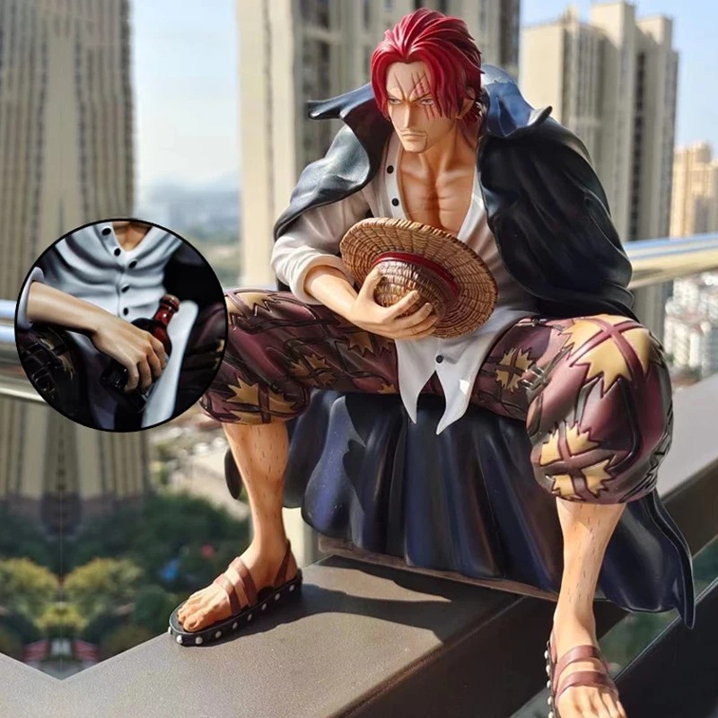 17cm One Piece Shanks Anime Figure Film Red Yonko Red Hair Shanks PVC Statue