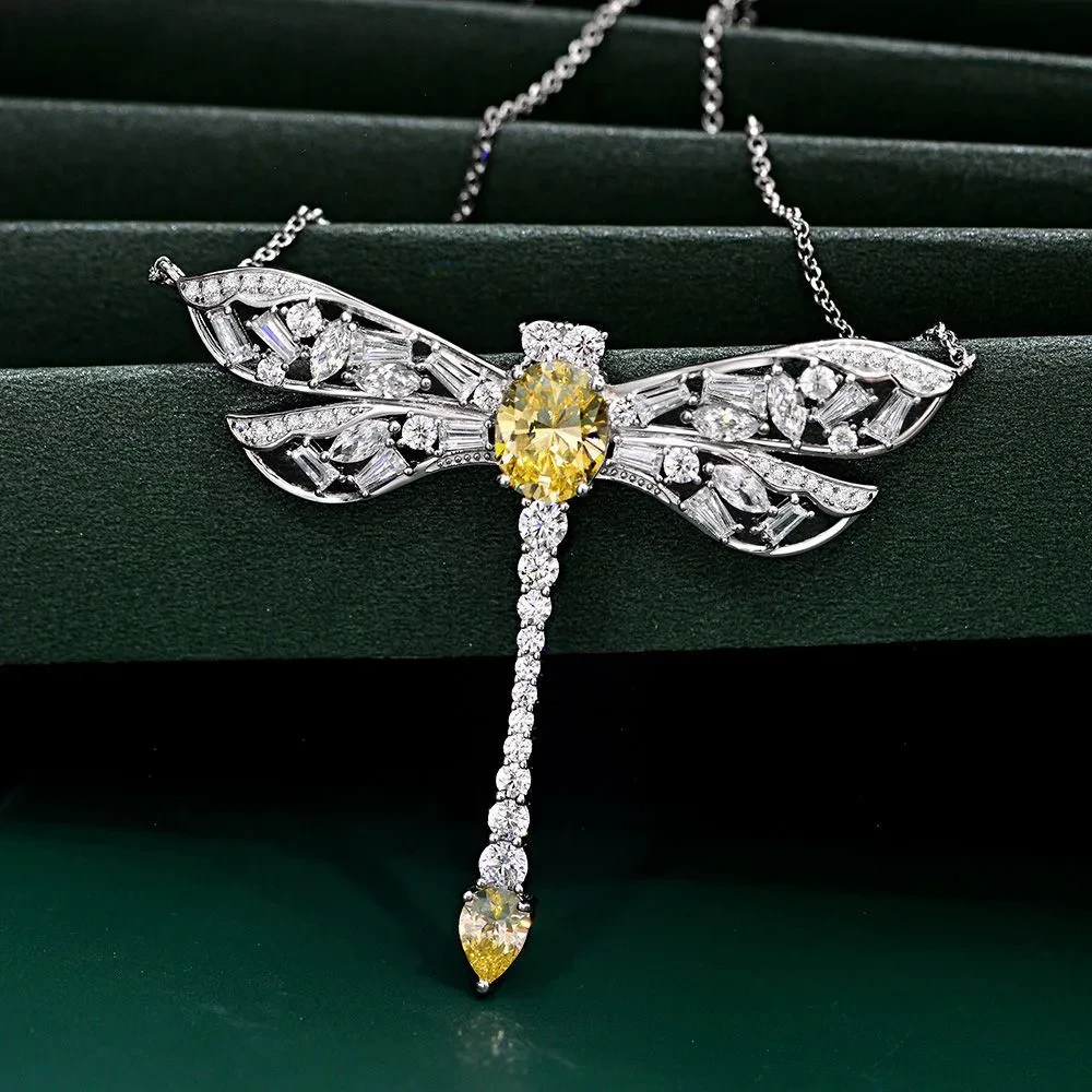 Dragonfly Pendant Water Drop Clavicle Chain