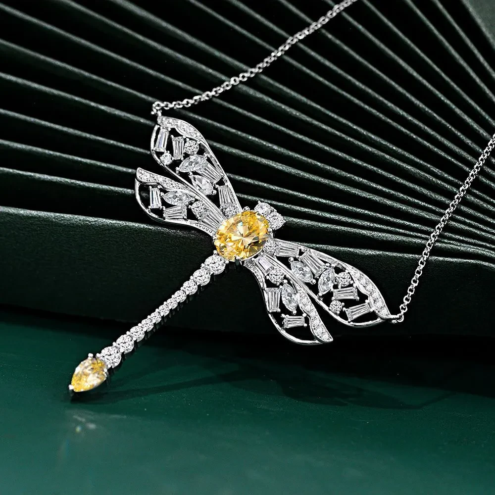 Dragonfly Pendant Water Drop Clavicle Chain