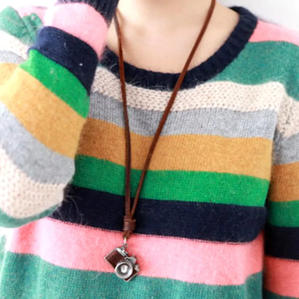 Fashion Clothing Lanyard Nostalgic Camera Pendant