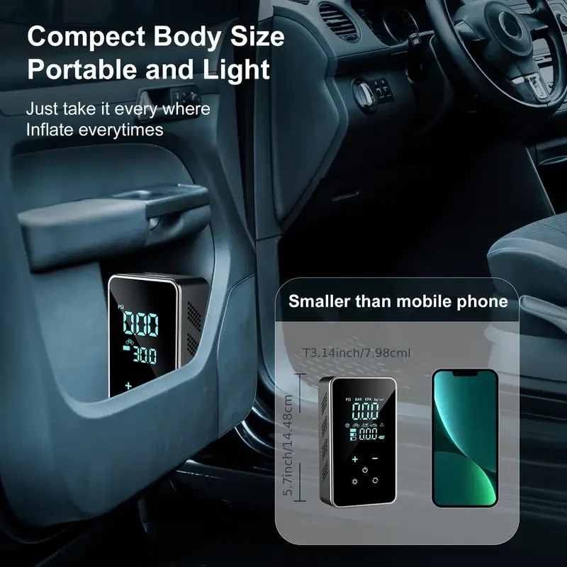 suitu 45W High-Pressure Portable Air Pump with Digital Display