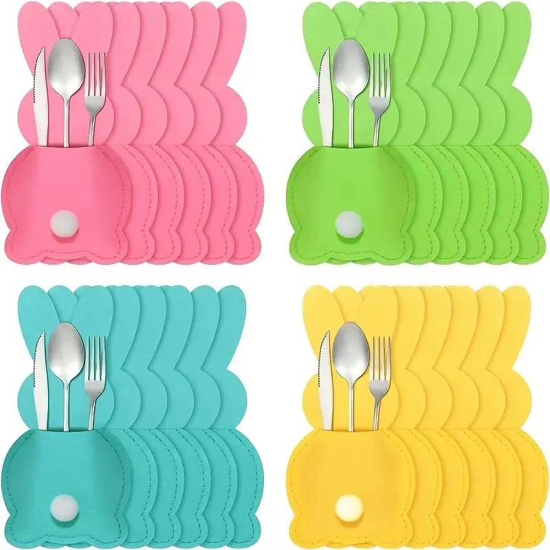 8 Easter Bunny Felt Table Mats