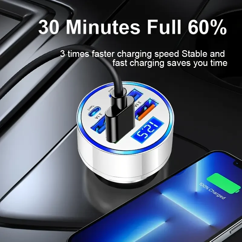 Yixingjia New Model 4USB Car Charger