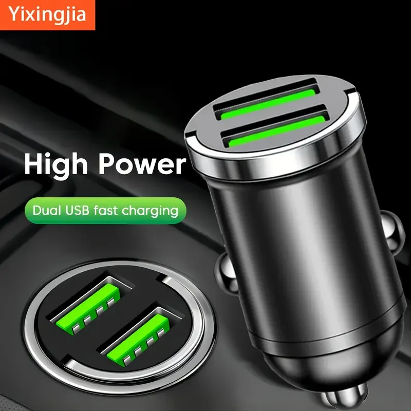 New Car-mounted Loop Mini Mobile Phone Car Charger PD + USB Fast Charging Hidden Flash Charge for Car Appliances