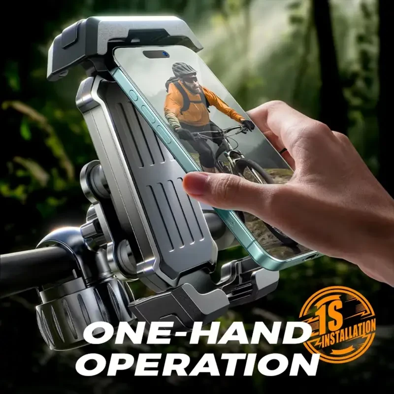 LISEN Bike Phone Mount, Mountain Bike Phone Holder, Scooter/Motorcycle Handlebar Phone Holder, Off-Road Vehicle Accessories, Bicycle Accessories, Men's Gift, Outdoor Sports Cycling