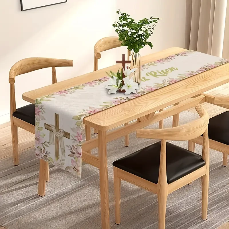 Easter Spring Holiday Table Runner for Home Dining Decoration
