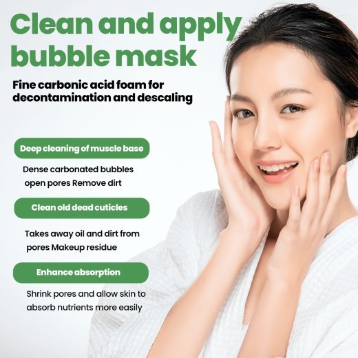 Clean And Apply Bubble Mask To Moisten Mild