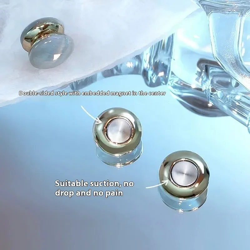 Magnetic Round Ring Earrings Simple Fashion Design