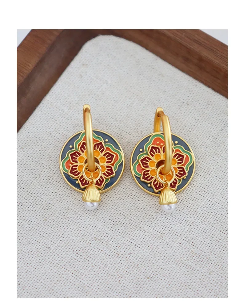 New Chinese Style Ethnic Style Earrings Tassel High Sense Temperament Fashion Earrings Female