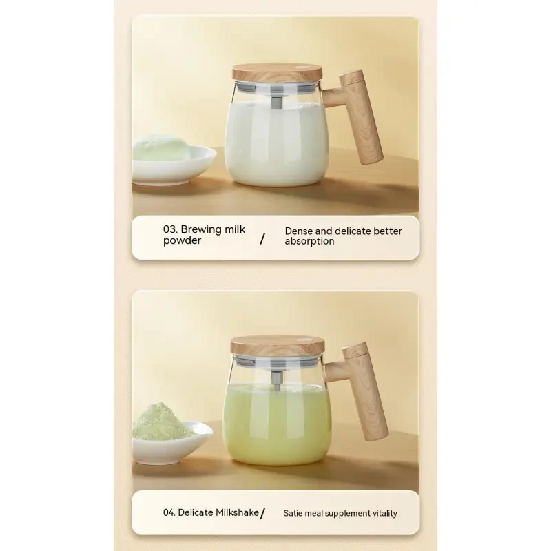 400ML Self Stirring Coffee Mug Electric Mixing Glass Coffee CupHigh Speed Fast Automatic Coffee Cup