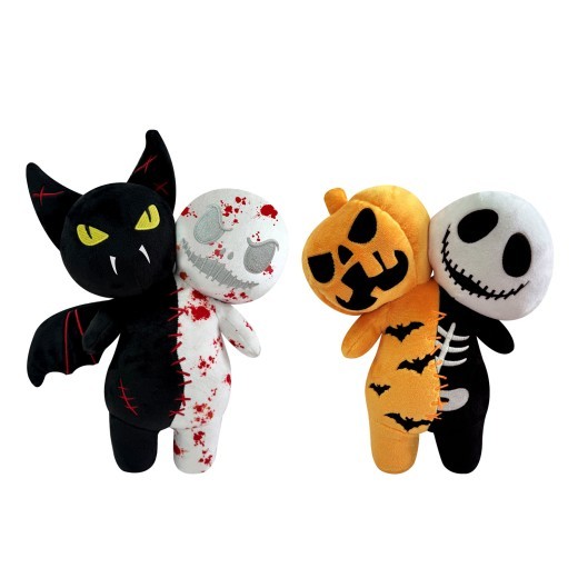Halloween Luminous Pumpkin Skull Bat Ghost Plush Toy
