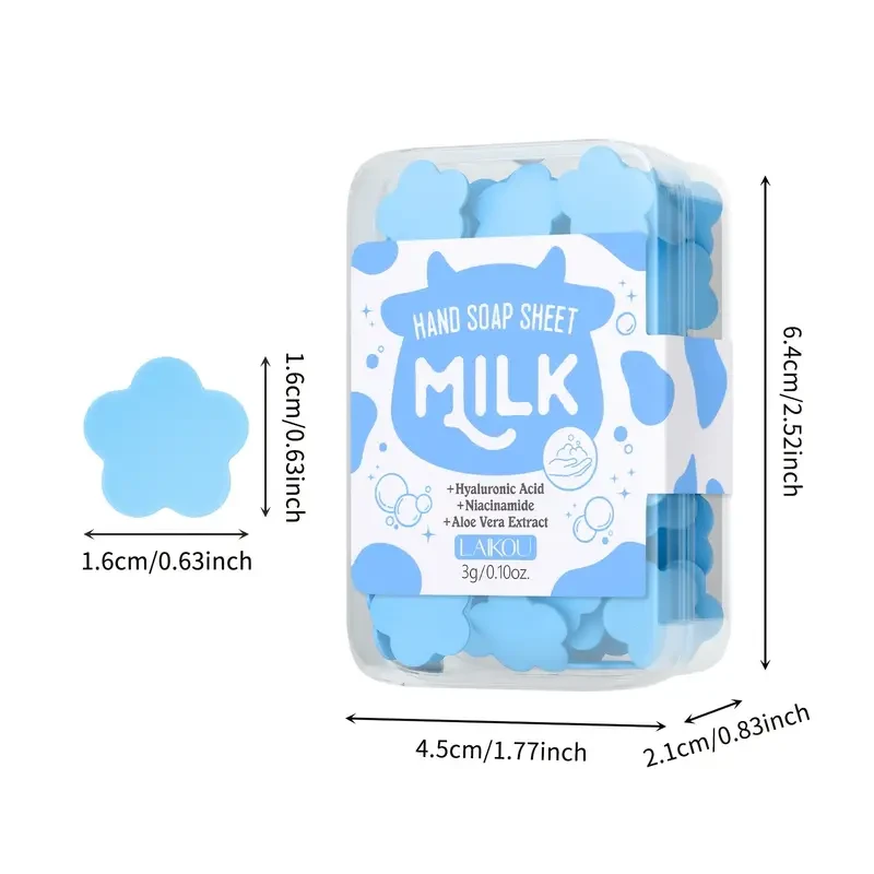 5pcs LAIKOU Milk Hand Soap Sheets