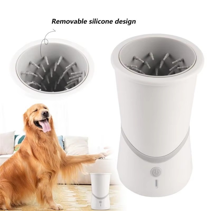 Electric Dog Paw Cleaner,automatic Paw Cleaner,portable Dog Paw Grooming,silicone Pet Brush