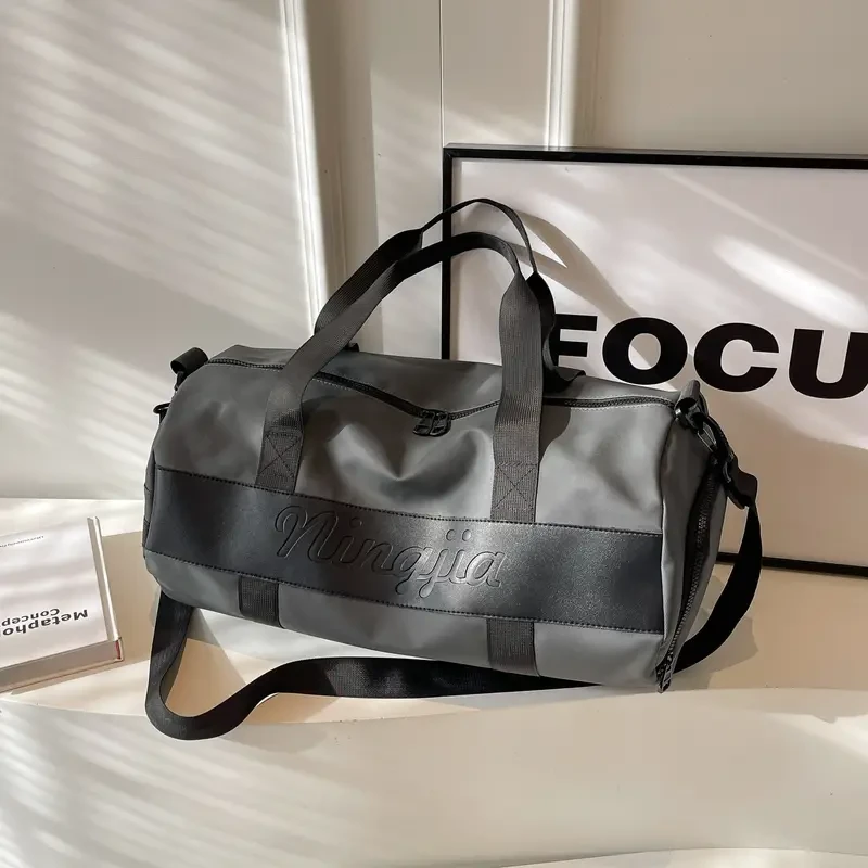 Sports Gym Bag, Large Capacity Travel Luggage With Shoe Compartment, Durable Carry-On Duffel, Fitness Yoga Bag