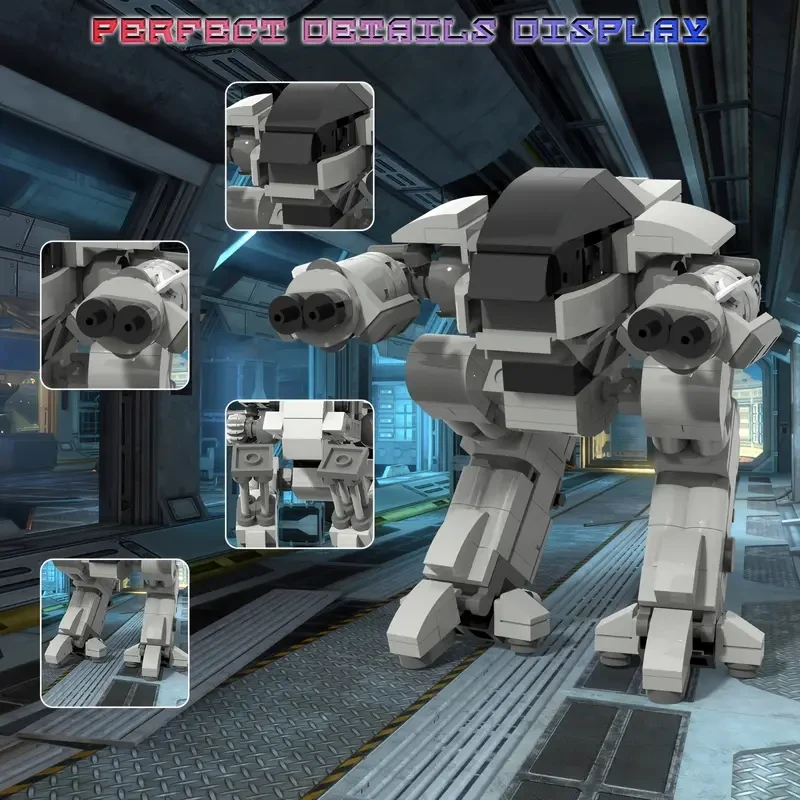 [Multifunctional] Gray Robot Brick Building Set