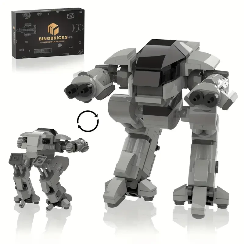 [Multifunctional] Gray Robot Brick Building Set
