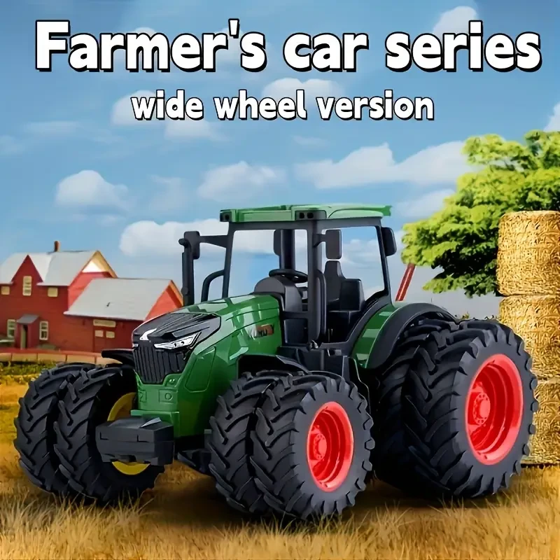 Farm Tractor Toy Set with Trailer